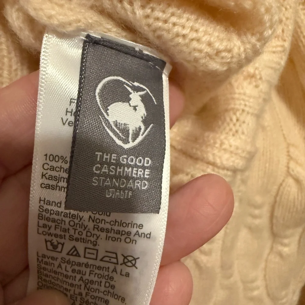 J. Crew Cashmere Rollneck Cable Knit Sweater